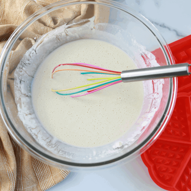 Gently combine wet and dry ingredients; small lumps are okay.