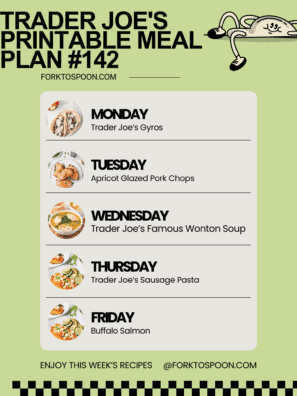 trader joe's menu plan