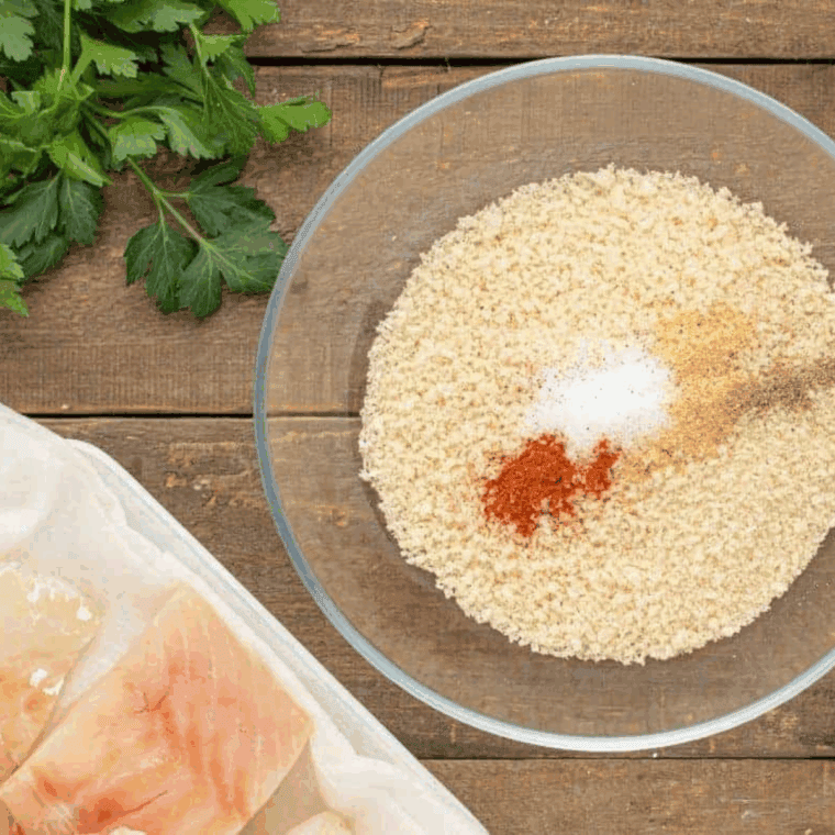 Raw cod cheeks patted dry and seasoned with salt and pepper