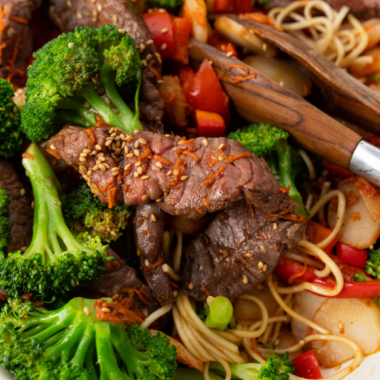 Easy Air Fryer Beef Lo Mein Recipe