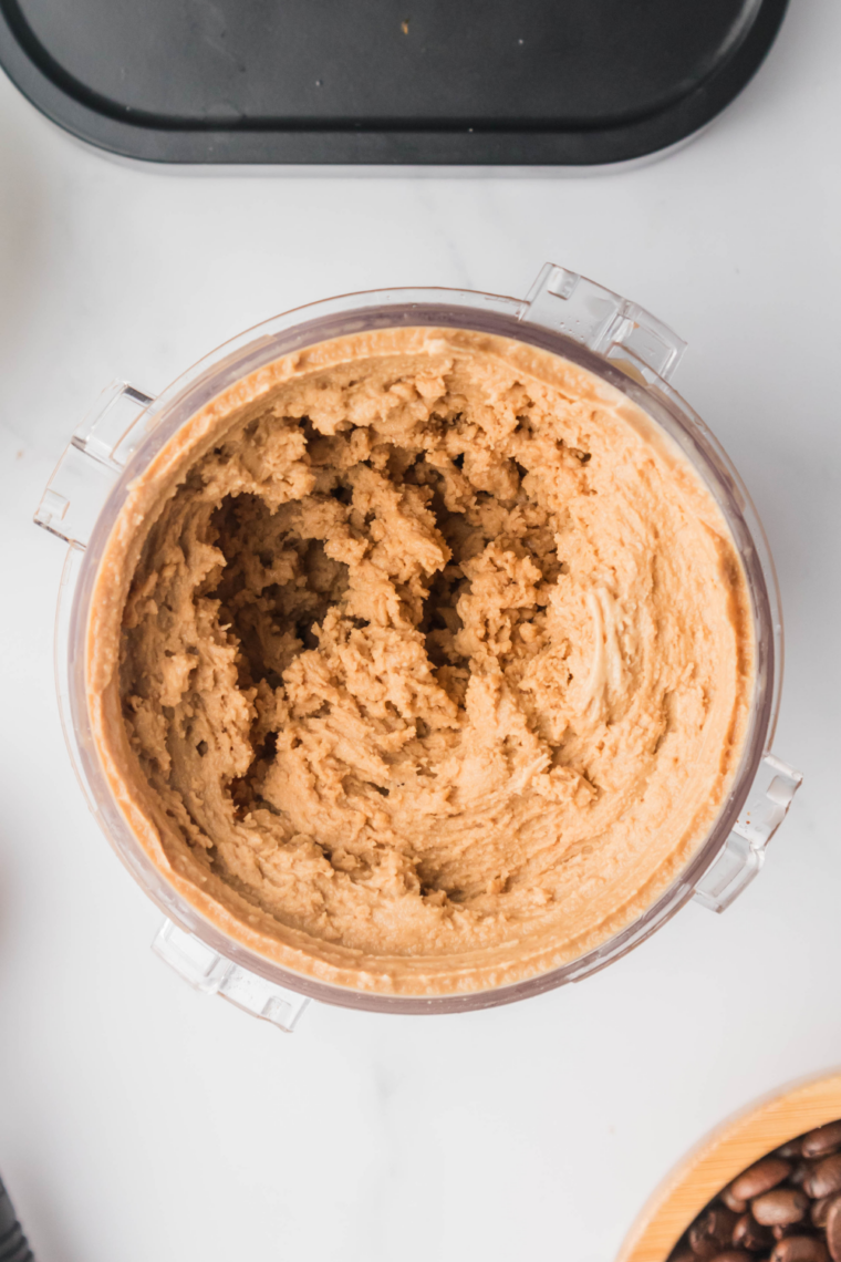 Scooped Ninja Creami coffee gelato served in dessert bowl