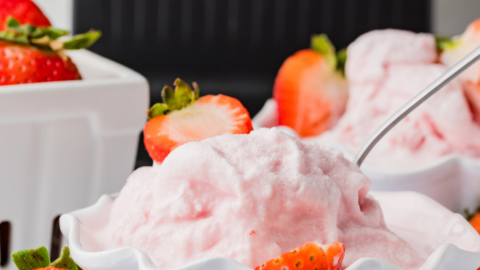 Easy Ninja Creami Strawberry Gelato - Fork To Spoon