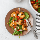 Easy Air Fryer Shrimp and Spinach Salad