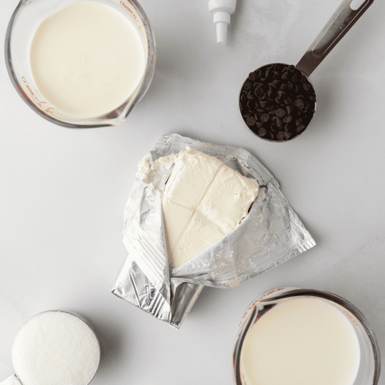 Ingredients needed for Easy Ninja Creami Coconut Gelato on kitchen table.