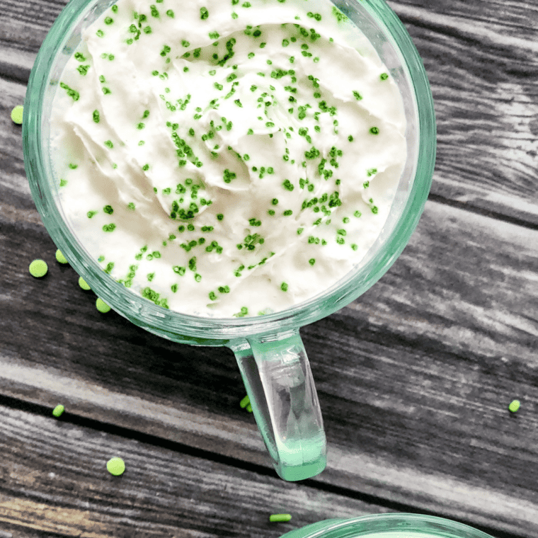 Close up of Ninja Slushie Shamrock Shake Recipe