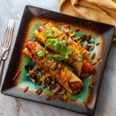 Air fryer hot dog taquitos made with tortillas and hot dogs, cooked until golden, crispy, and cheesy on the inside.