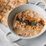 This Easy CAVA Roasted Eggplant Dip is smoky, creamy, and packed with rich Mediterranean flavor. It&rsquo;s a simple homemade copycat dip that works perfectly as an appetizer, spread, or snack.