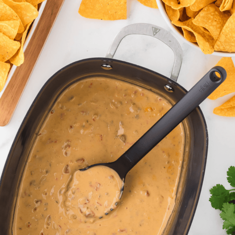 Easy Crockpot Cream Cheese Dip served warm in a slow cooker, creamy and cheesy appetizer perfect for parties and game day.