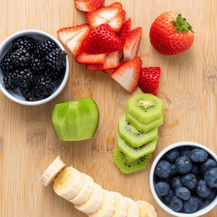 Chia seeds mixed with milk, Greek yogurt, honey, and vanilla in jar