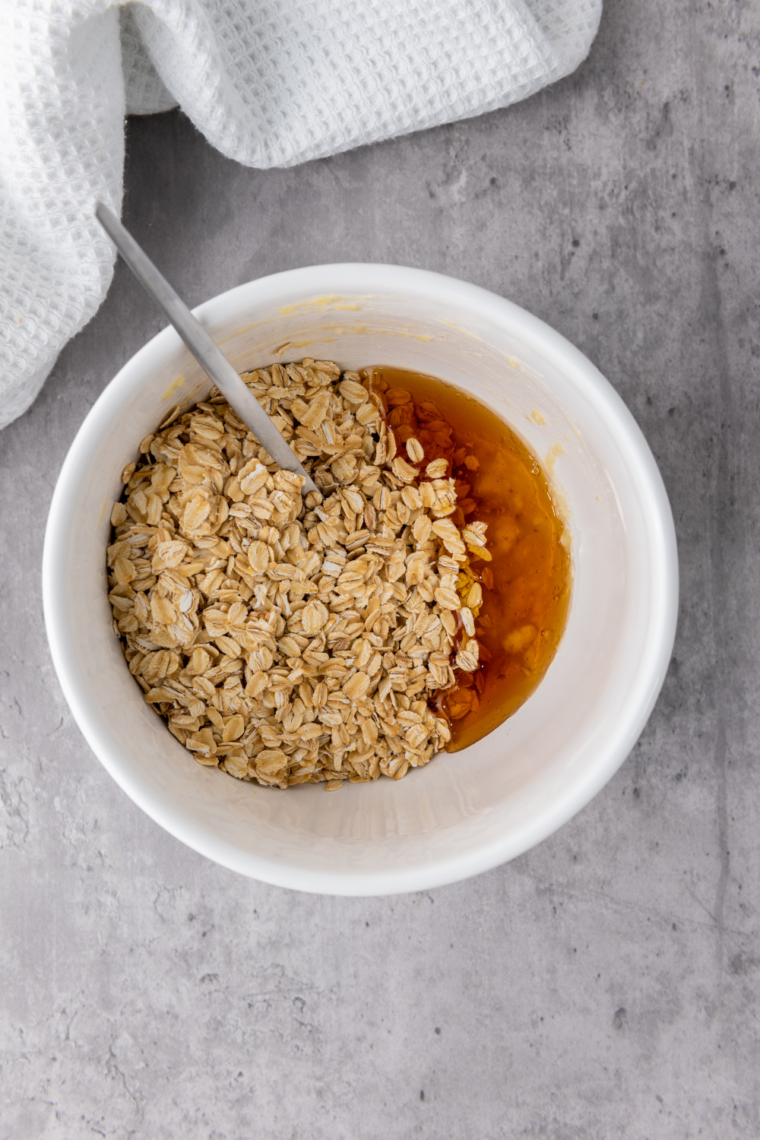 Oat cups freezing to hold shape before baking