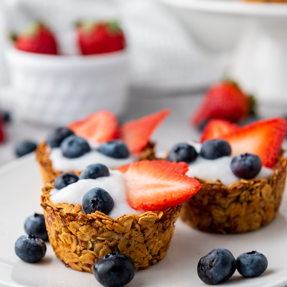 Red, White & Blue Granola Berry Cups