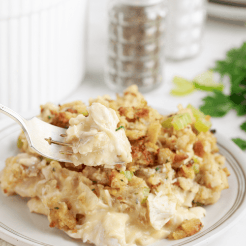 4 Ingredient Slow Cooker Chicken and Stuffing