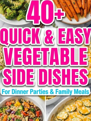 Need easy veggie sides that actually get eaten at the table? These 40+ quick vegetable side dishes are perfect for dinner parties, family meals, and busy weeknights, bringing big flavor without complicated prep.