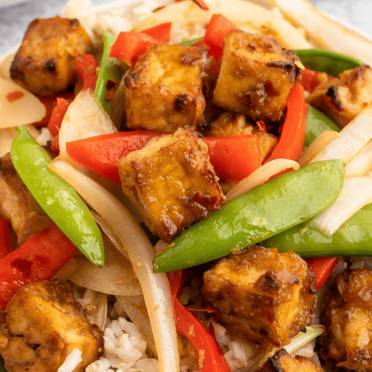 Whisked Mediterranean marinade for tofu with fresh herbs and citrus