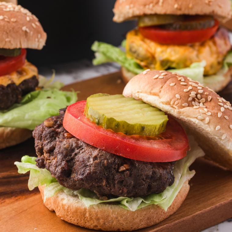 Classic McDonald&rsquo;s hamburger copycat with pickles onions and ketchup