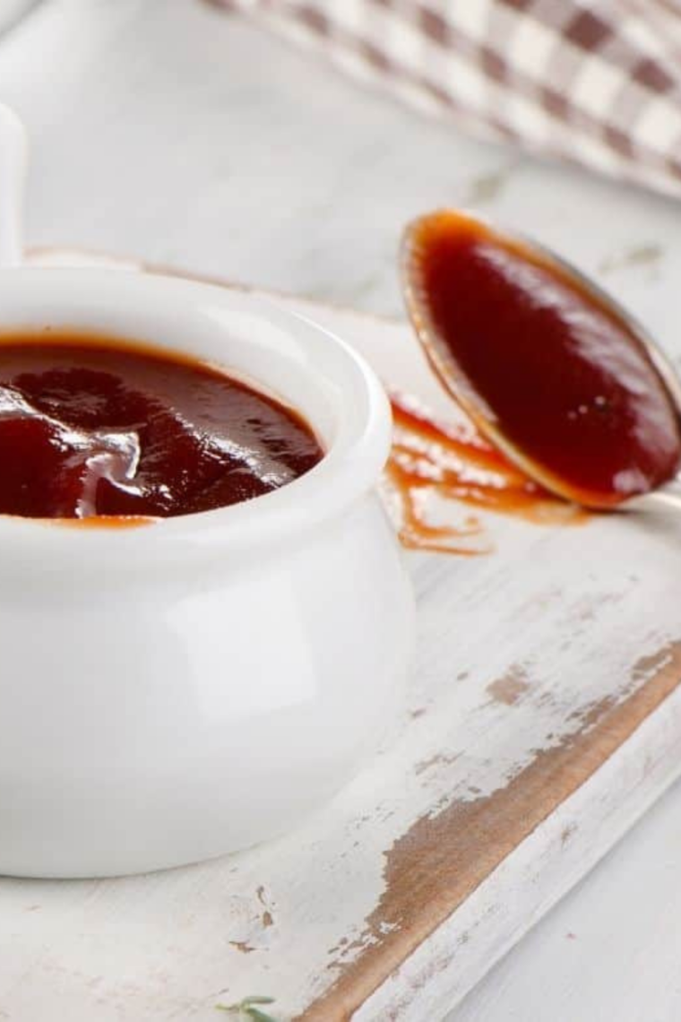Easy copycat Milo&rsquo;s Sauce Recipe prepared in a white dipping bowl for burgers and sandwiches