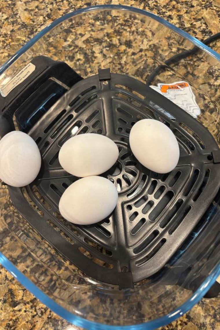 Place the eggs into the Ninja Crispi Machine.