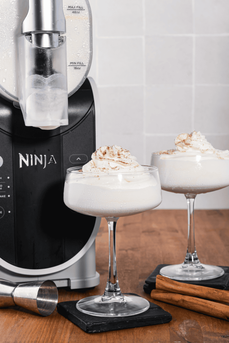 Ninja Slushi Frozen Brandy Alexander creamy dessert cocktail with brandy and cr&egrave;me de cacao blended smooth