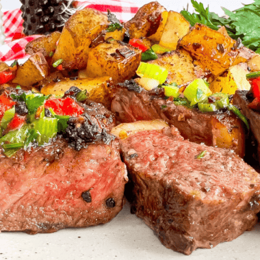 10 easy steak marinades in small bowls, ready for grilling or pan-searing