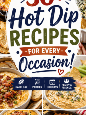 These easy hot dip recipes for parties are the ultimate crowd-pleasing appetizers! From game day gatherings and Christmas parties to potlucks and family celebrations, these warm, cheesy dips are perfect for serving with crackers, chips, and veggies. Made in the crockpot or oven, these hot cheese dips are simple, delicious, and always a favorite.