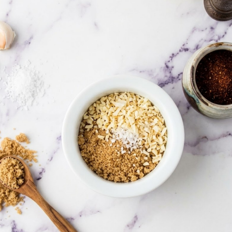 Homemade spice blend resembling Lawry&rsquo;s seasoned salt on a wooden spoon.