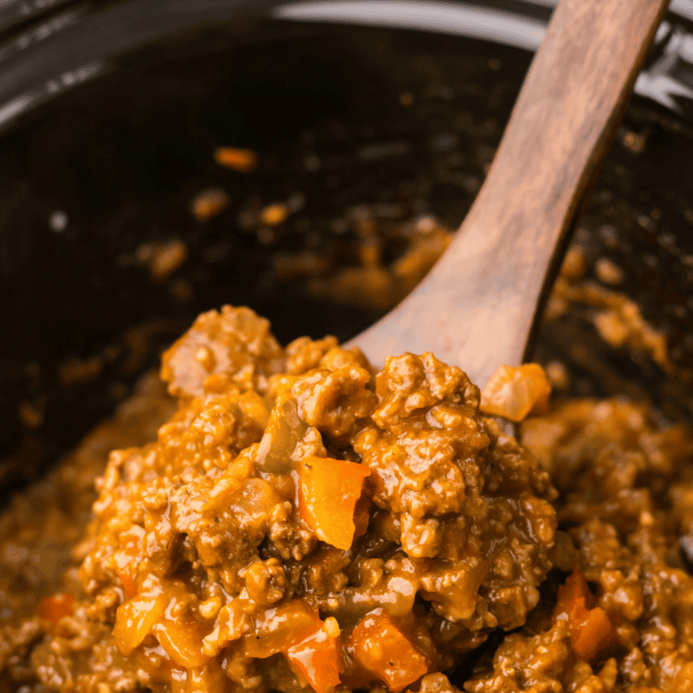 Homemade sloppy joe seasoning made into a saucy sloppy joe on a toasted bun