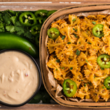 Homemade McDonald's copycat habanero ranch sauce served in a small dipping bowl.