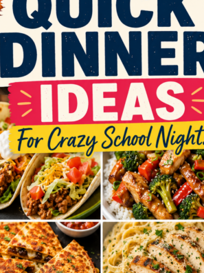 Quick Dinner Ideas for Busy School Nights