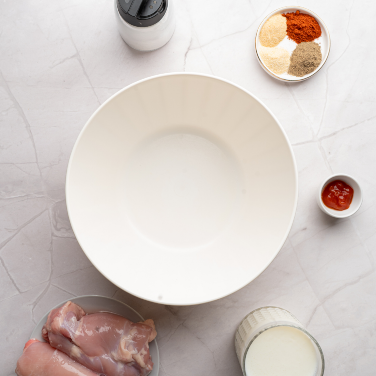 Ingredients needed for Chicken Big Mac copycat on kitchen table.