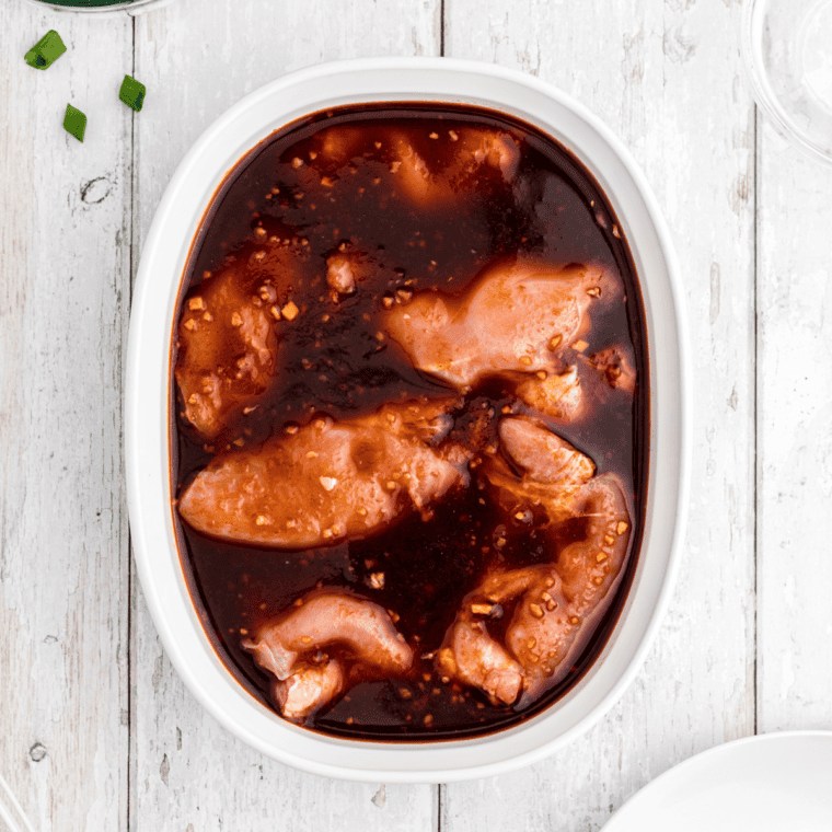 Finished copycat Baja Chipotle Marinade resting in a bowl so the ground spices hydrate