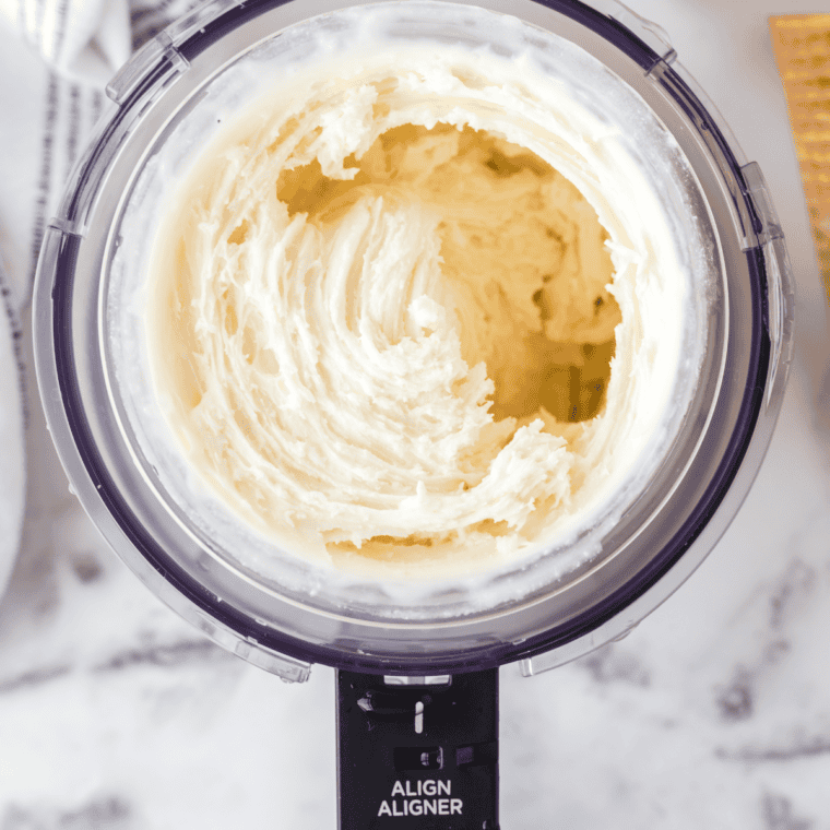 Frozen pint locked into the Ninja Creami with LITE ICE CREAM selected