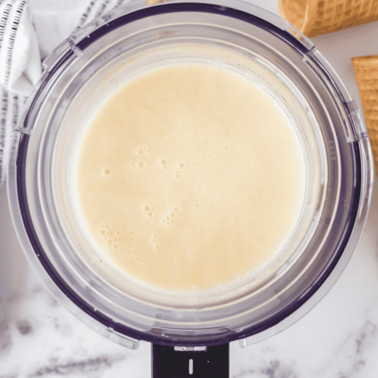 Greek yogurt whisked into the vanilla milk mixture until smooth