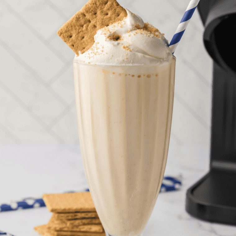 Thickened vanilla milkshake climbing the auger inside the Ninja Slushi vessel