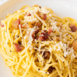 Old Spaghetti Factory mizithra copycat with browned butter spaghetti and grated cheese
