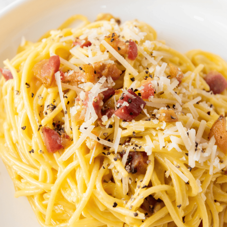 Old Spaghetti Factory mizithra copycat with browned butter spaghetti and grated cheese