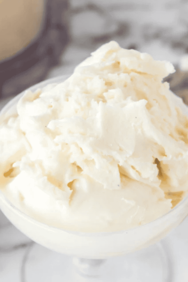 Bowl of creamy Ninja Creami ice cream after a successful re-spin