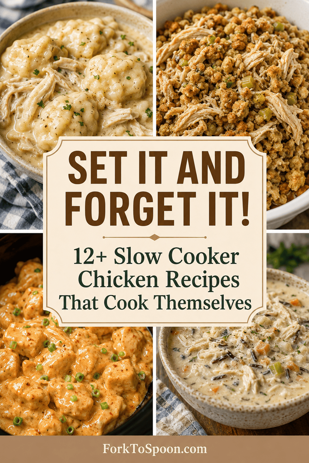 SET IT AND FORGET IT! 12+ Slow Cooker Chicken Recipes That Cook Themselves