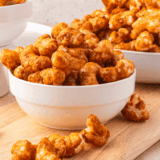 Homemade copycat Buc-ee's Beaver Nuggets in a white bowl