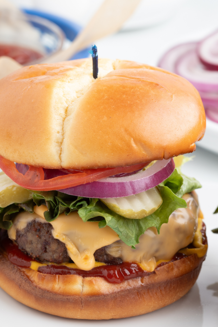 Copycat Steak n Shake butter steakburger recipe pin with melted butter and text overlay
