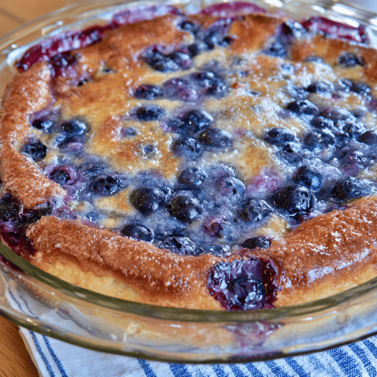 Crustless Blueberry Pie